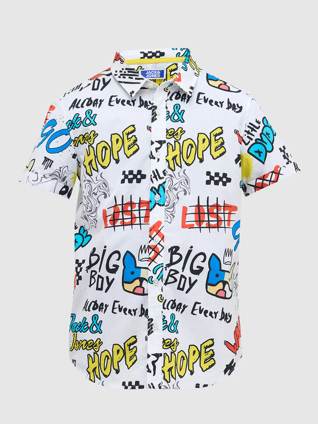 White Printed Cotton Shirt - Image 7
