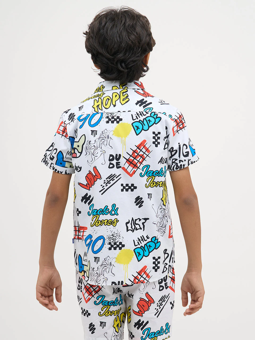 White Printed Cotton Shirt - Image 9