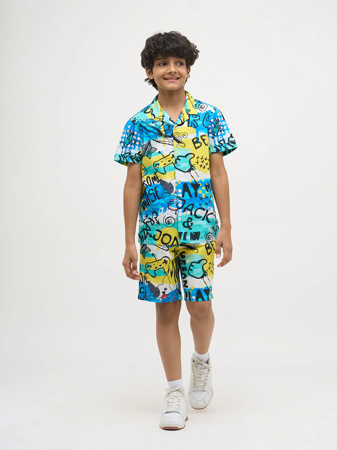 Blue Printed Cotton Shirt - Image 5