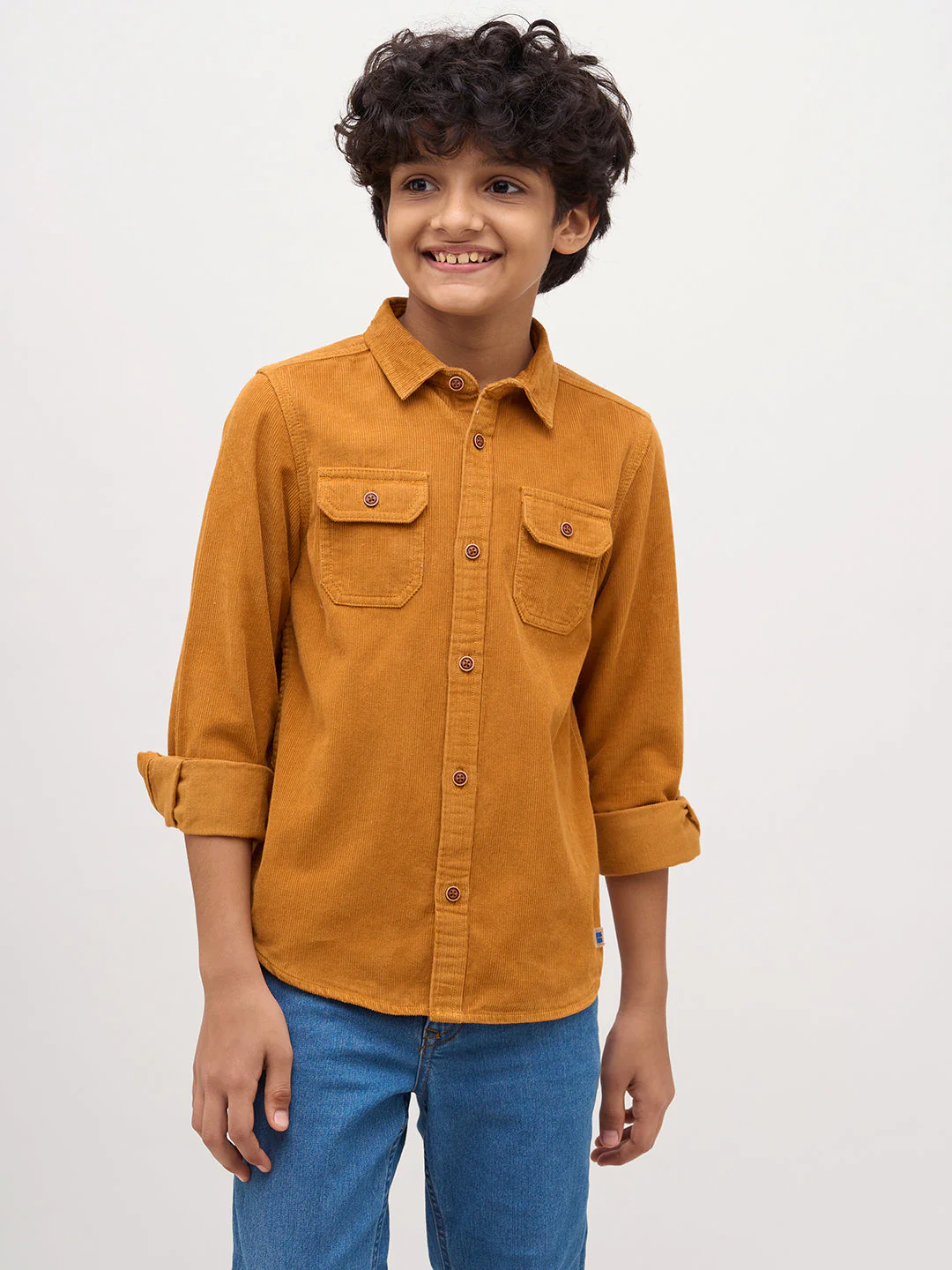 Boys Patch Pocket Corduroy Shirt - Image 2