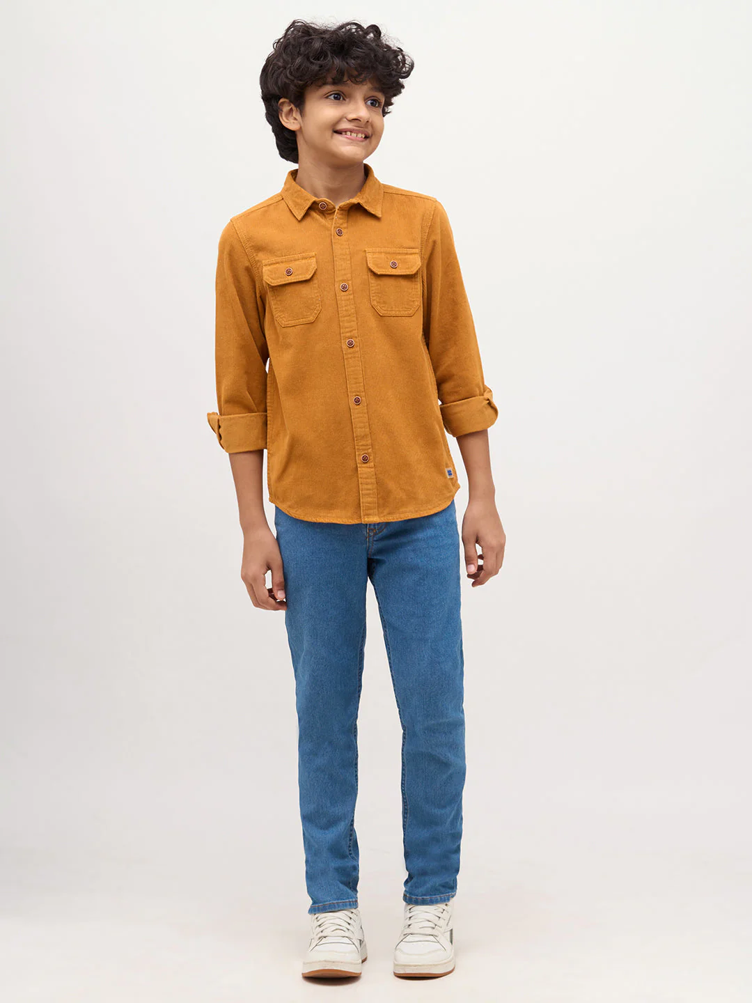Boys Patch Pocket Corduroy Shirt - Image 5