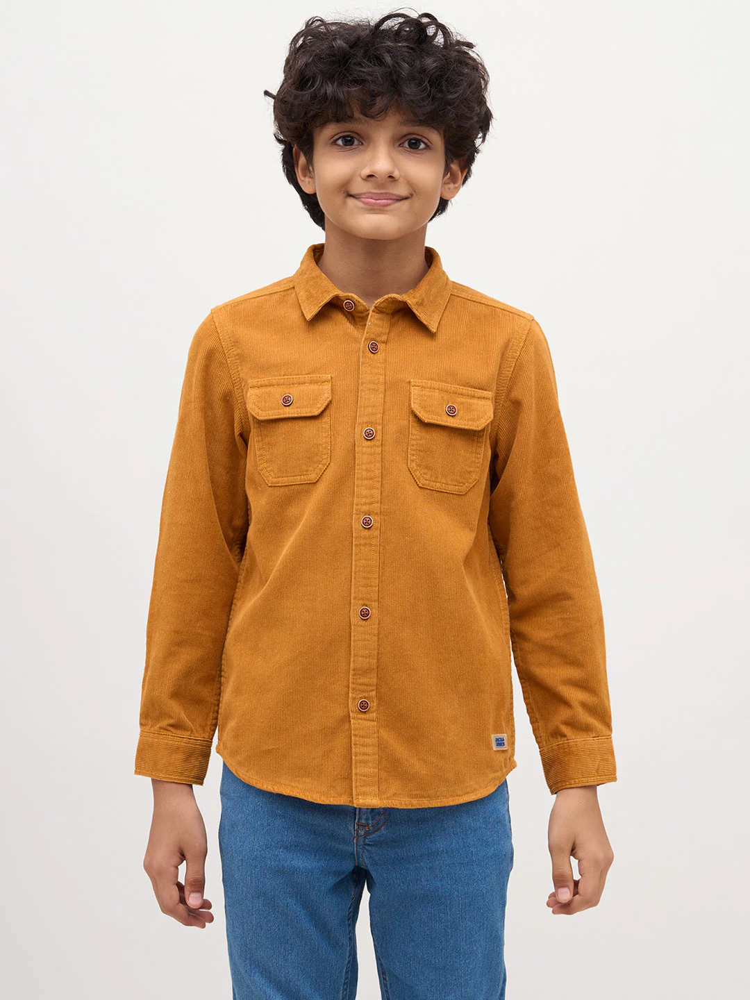 Boys Patch Pocket Corduroy Shirt - Image 8
