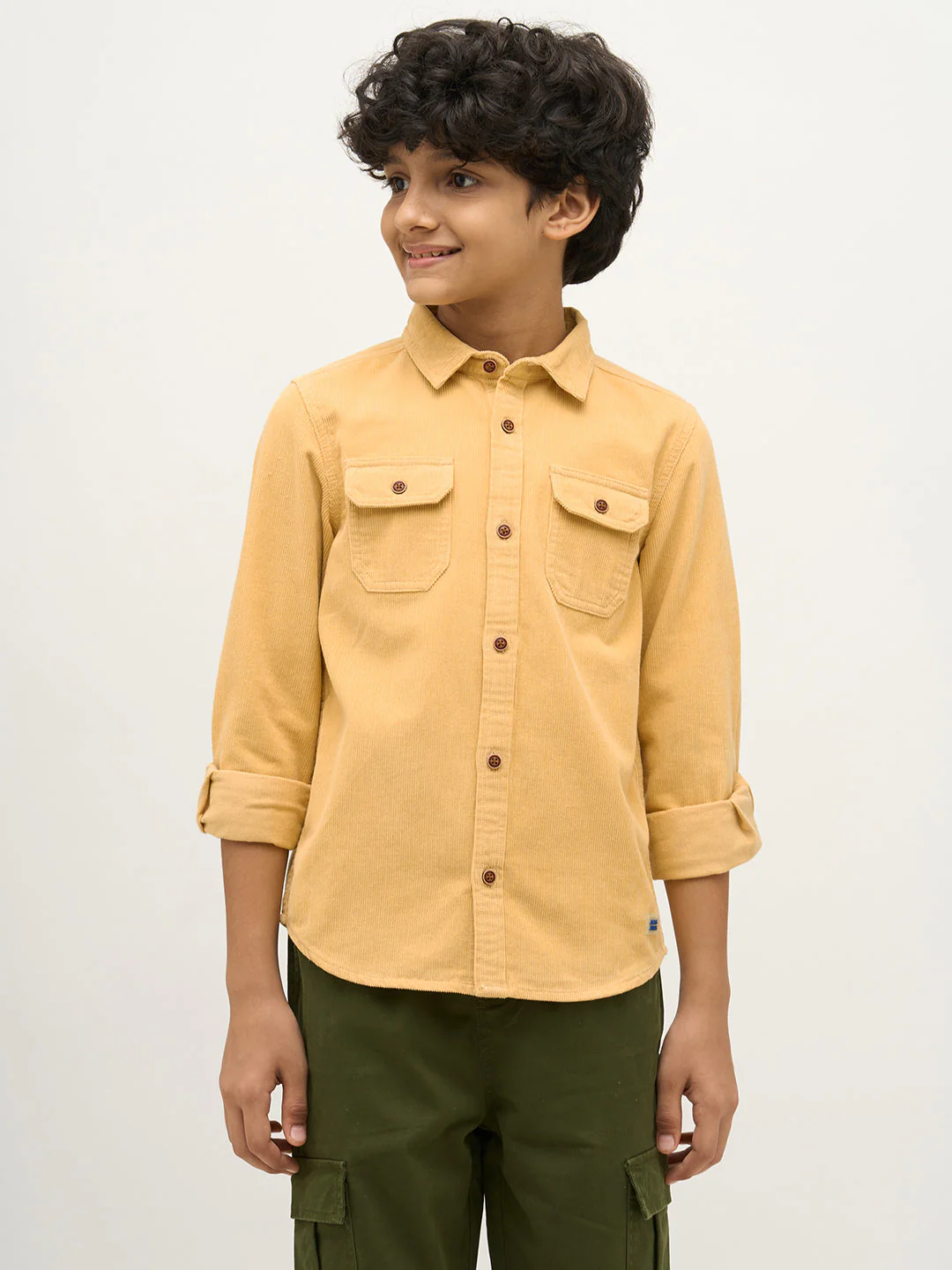 Boys Patch Pocket Corduroy Shirt - Image 2