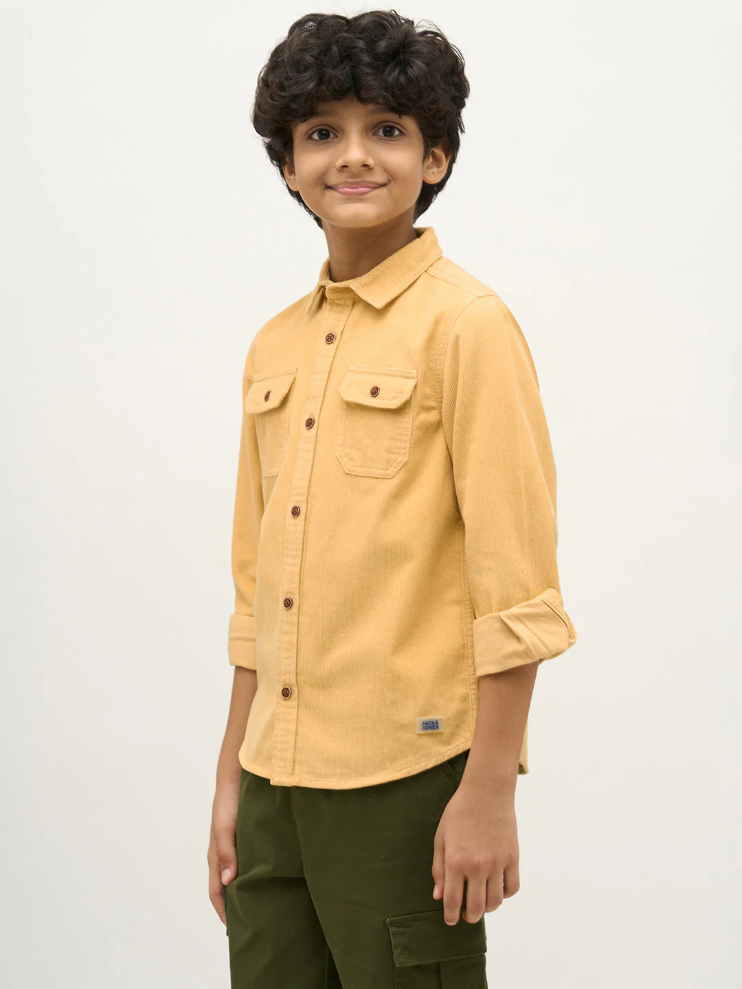 Boys Patch Pocket Corduroy Shirt - Image 3