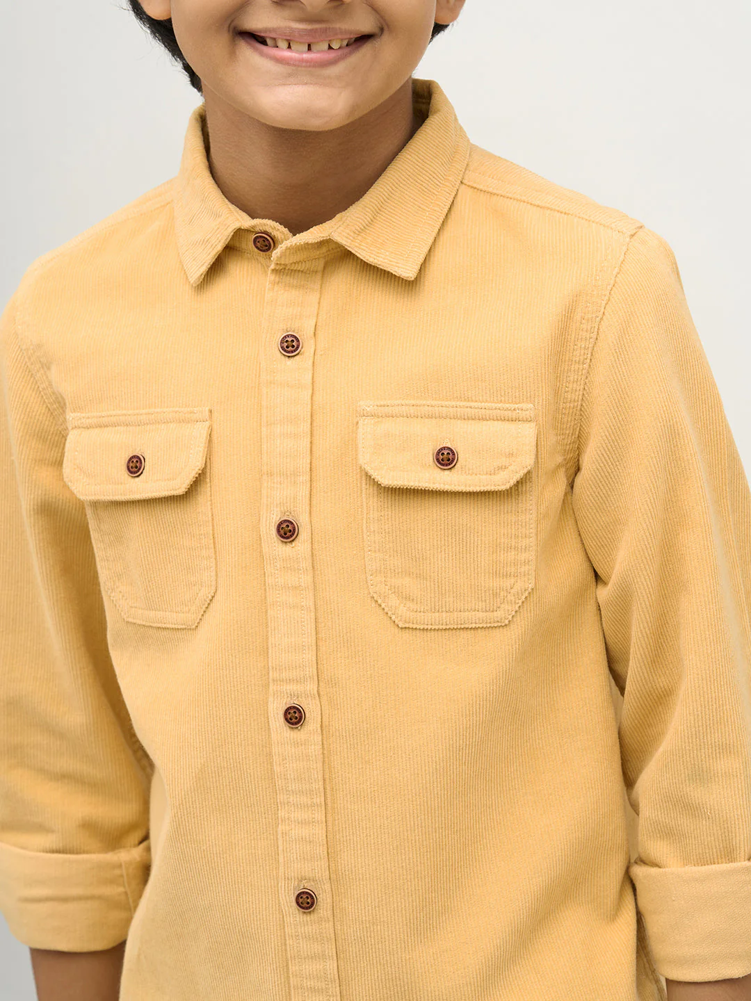 Boys Patch Pocket Corduroy Shirt - Image 6