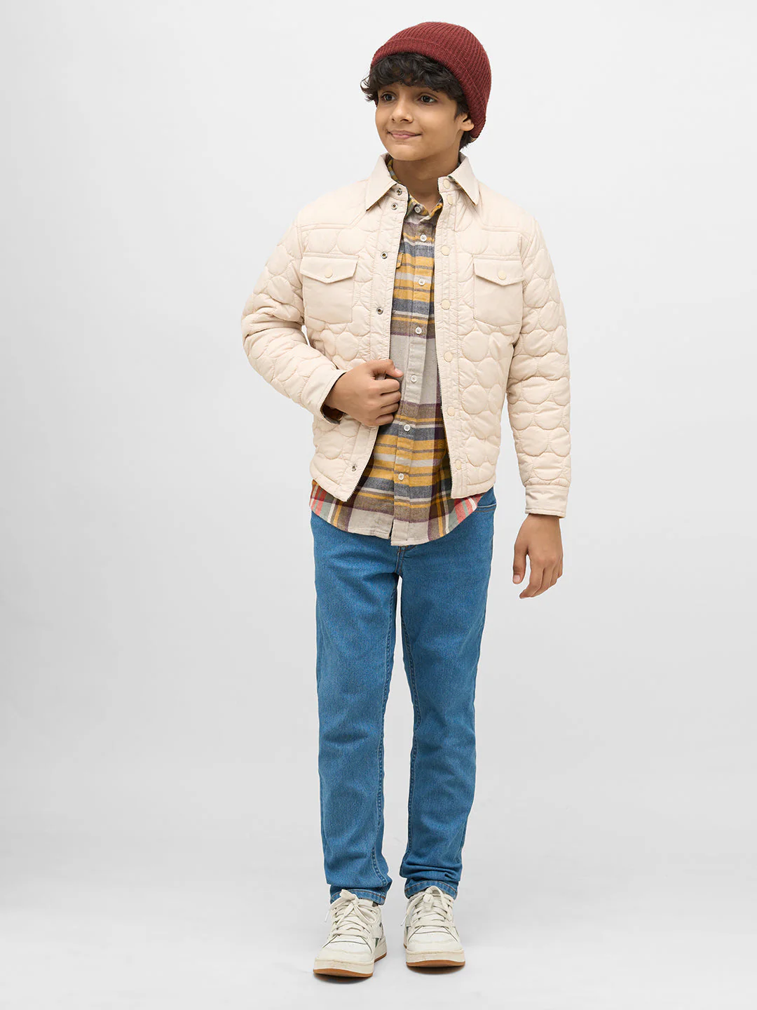 Boys Regular Fit Check Shirt
