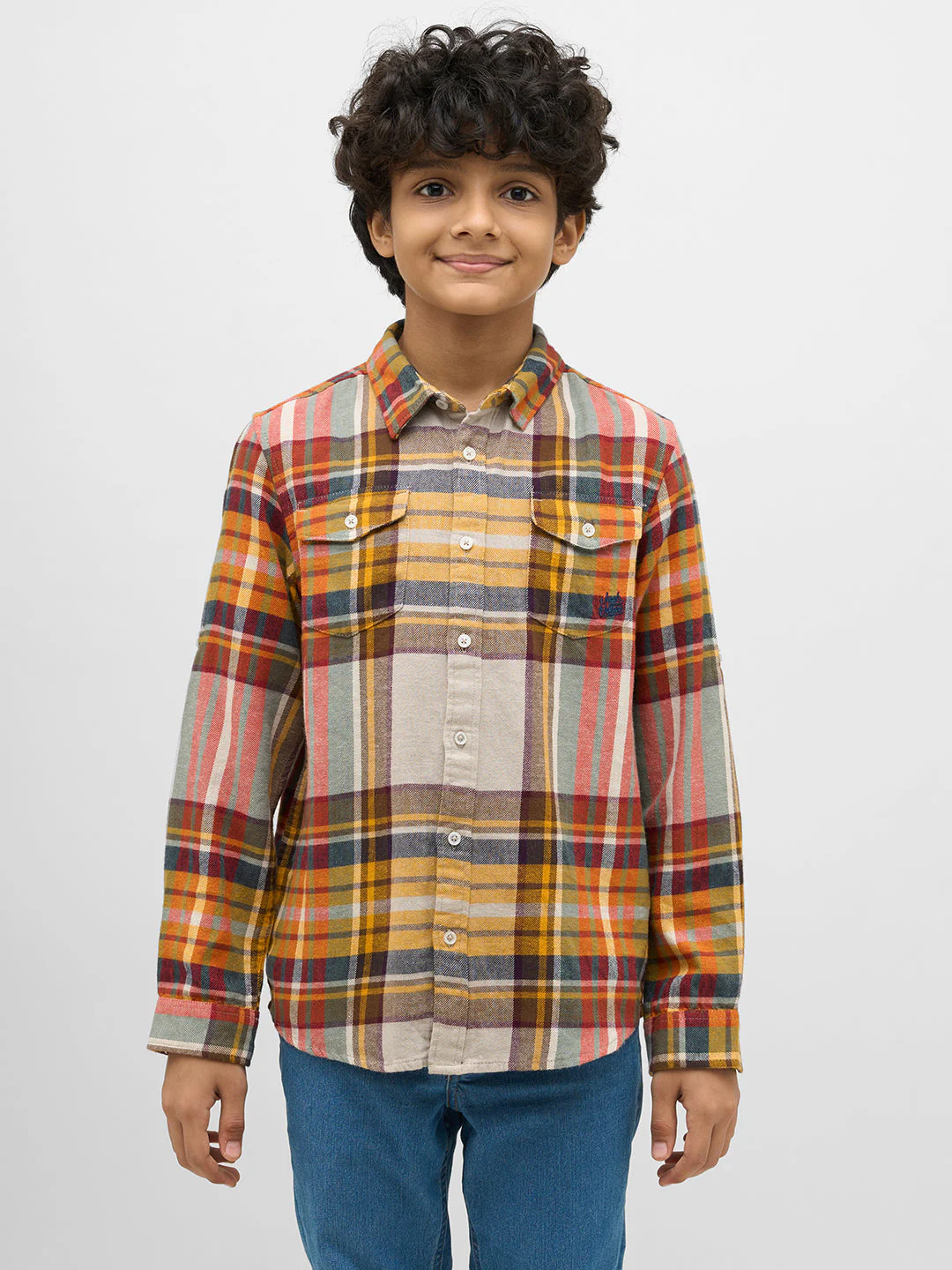 Boys Regular Fit Check Shirt - Image 2
