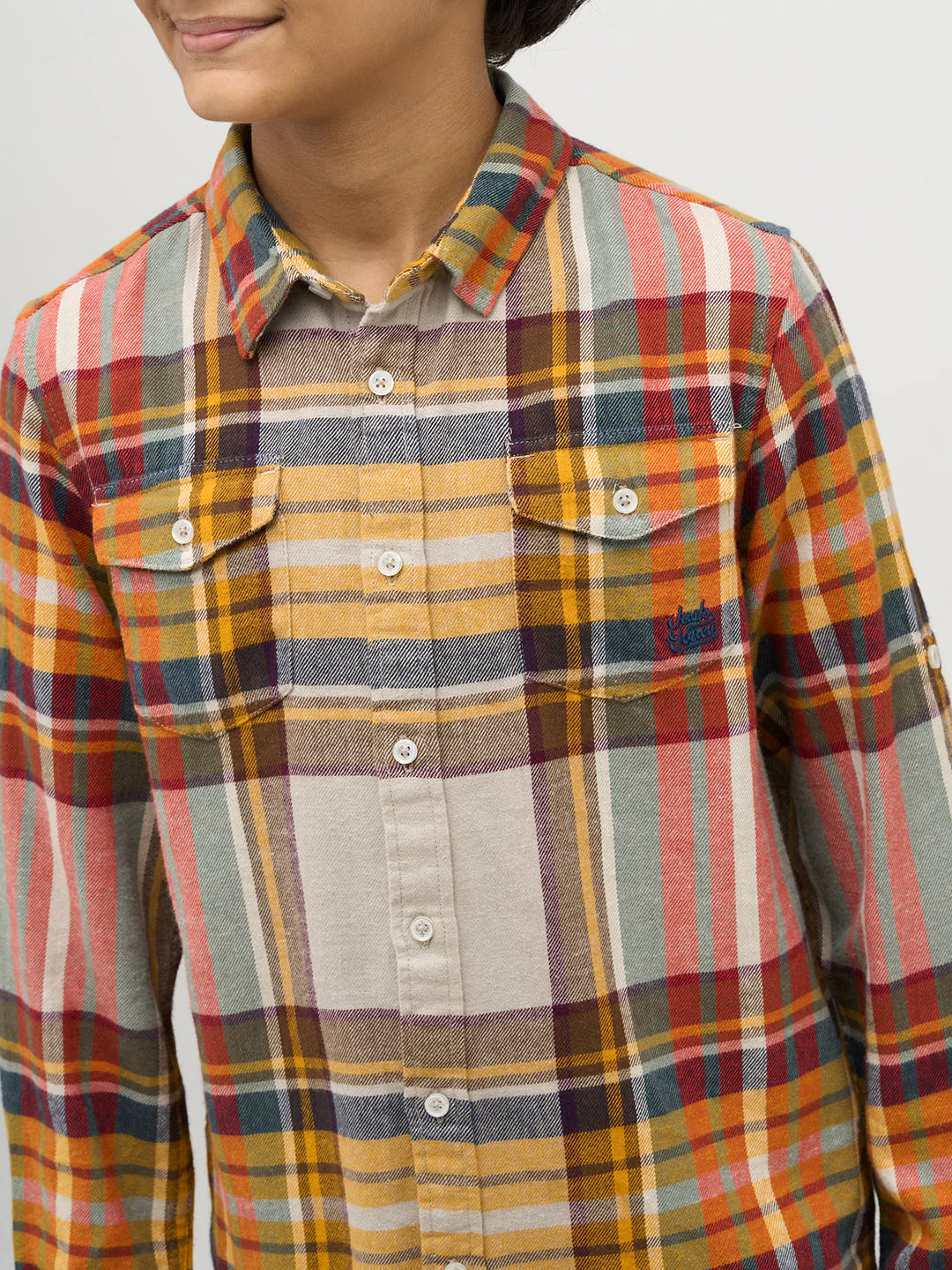 Boys Regular Fit Check Shirt - Image 6