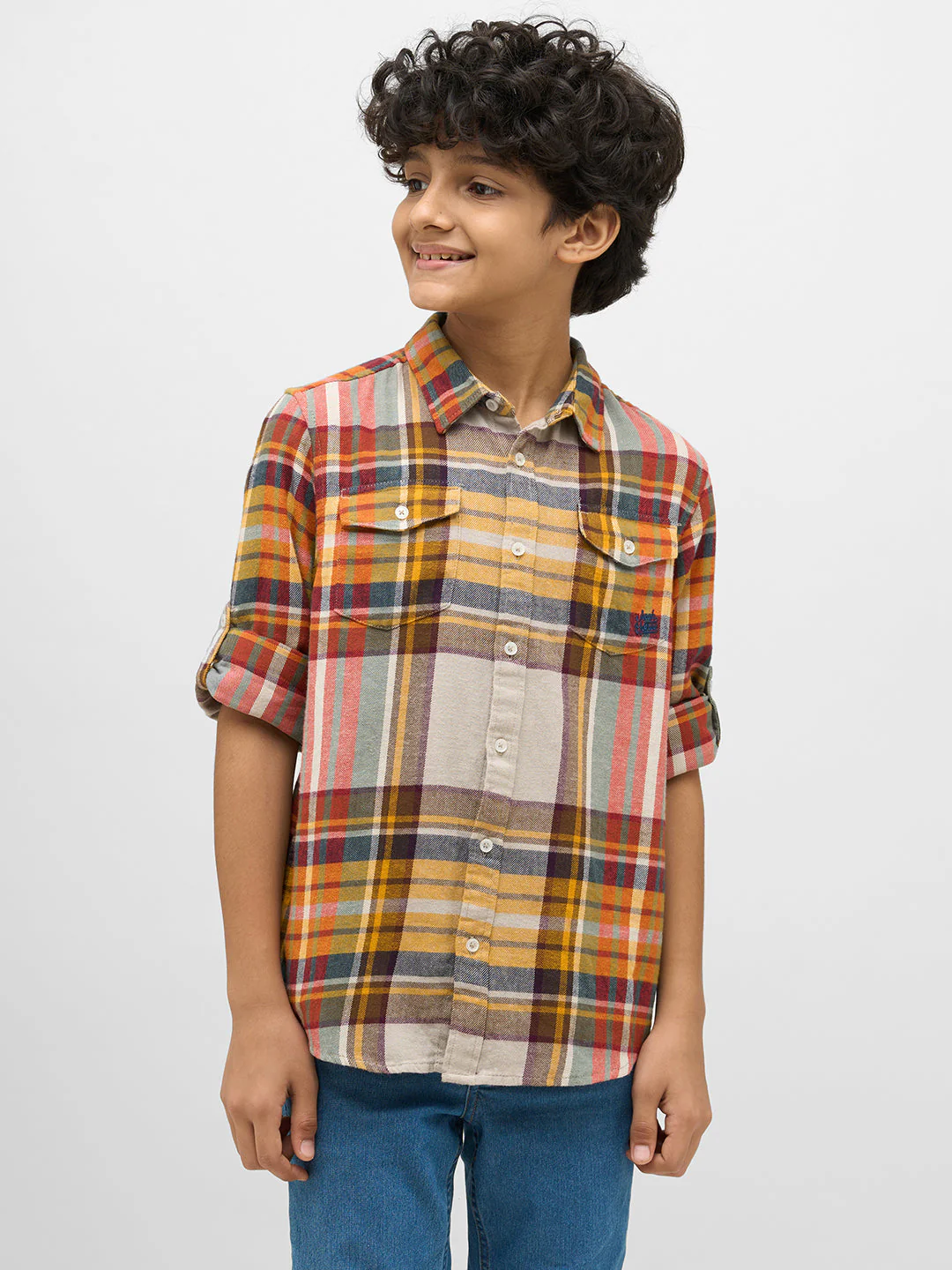Boys Regular Fit Check Shirt - Image 8
