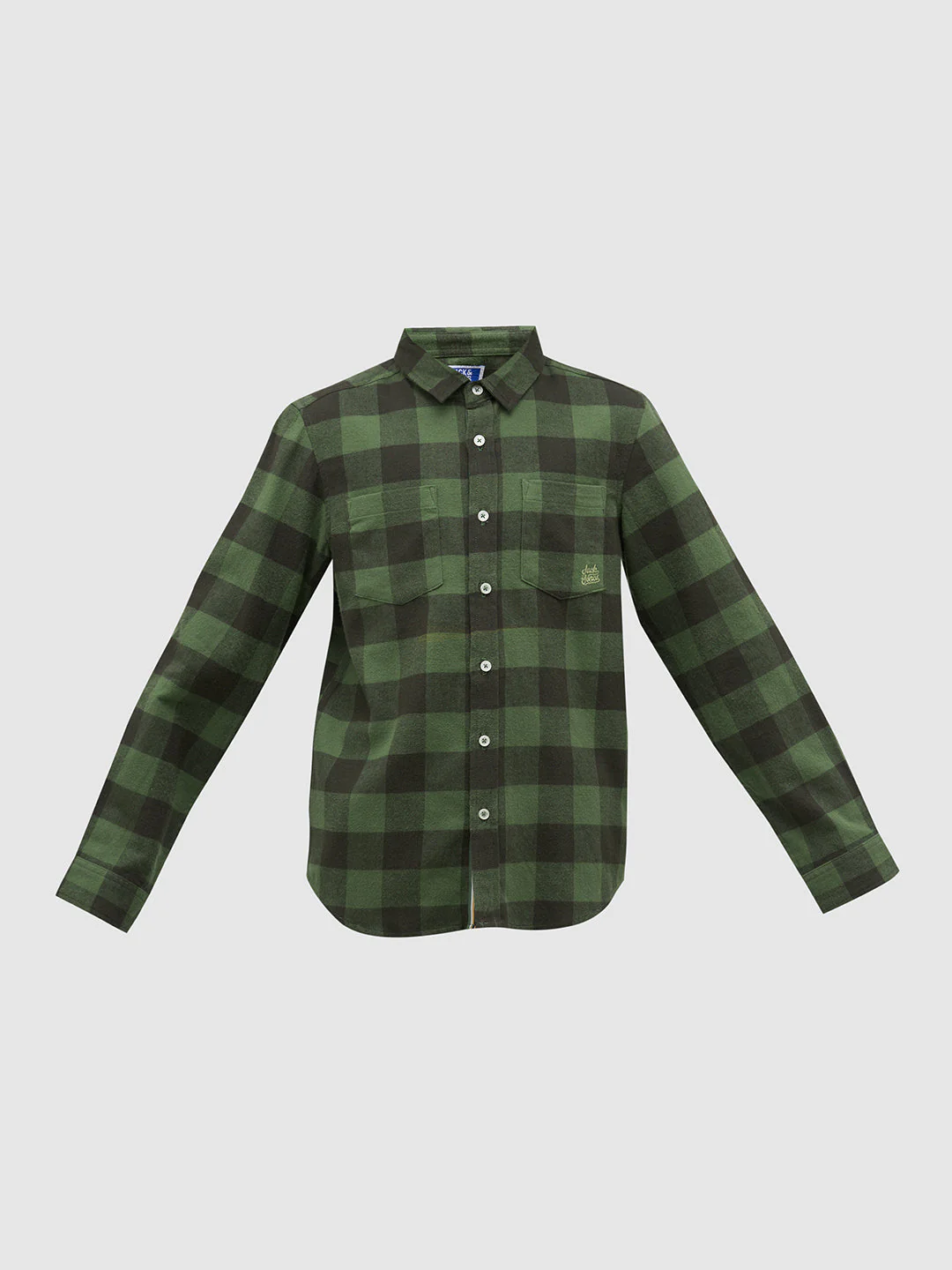 Boys Regular Fit Check Shirt - Green - Image 7