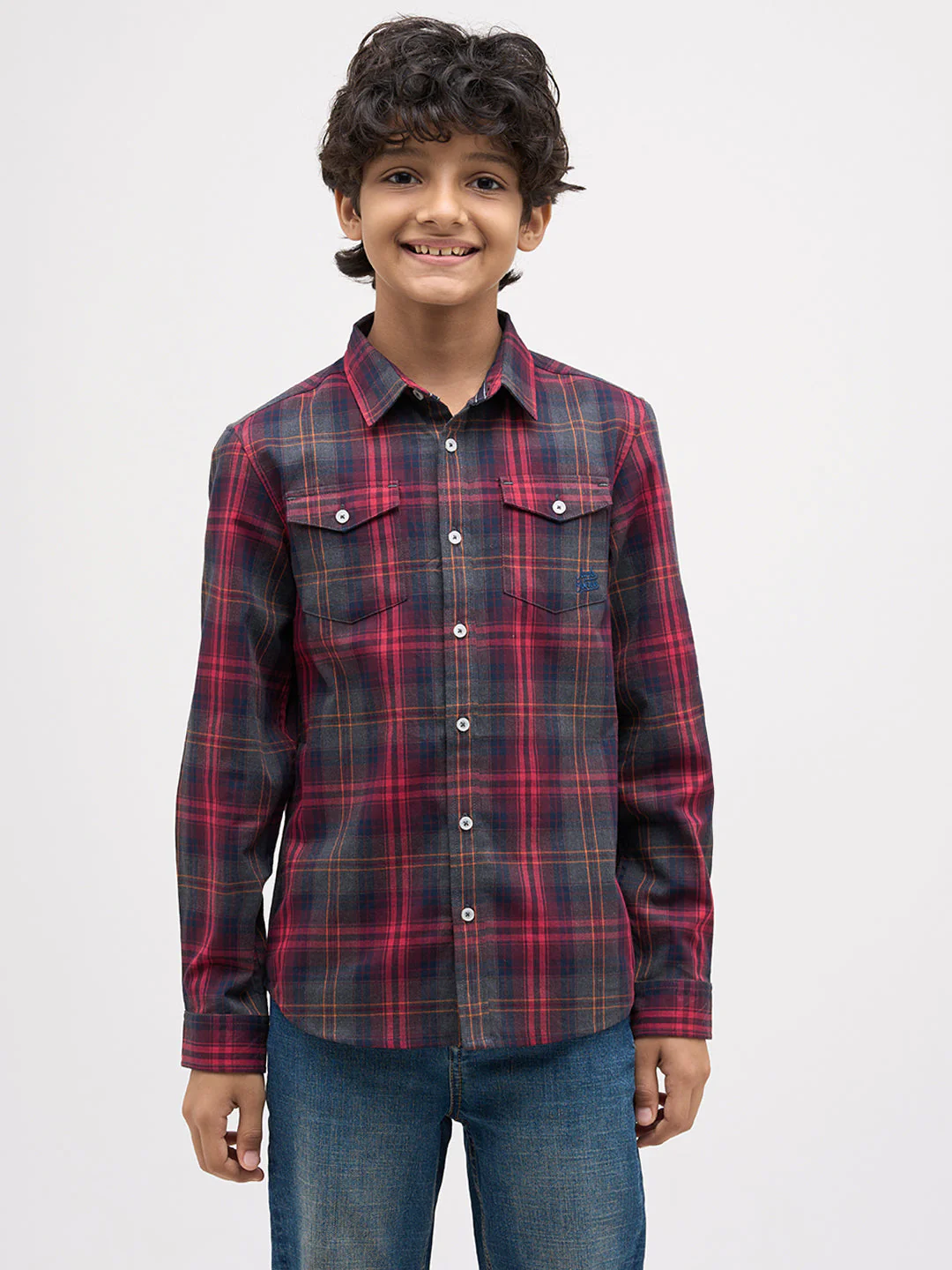 Boys Check Cotton Shirt - Image 2