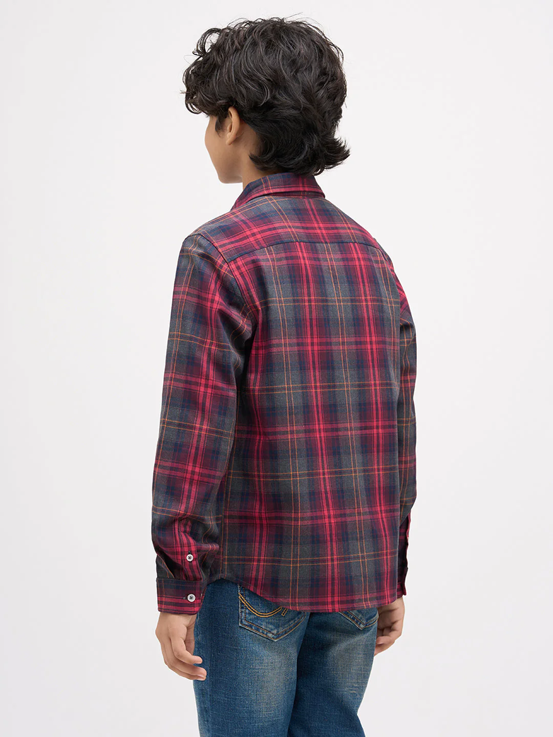 Boys Check Cotton Shirt - Image 4