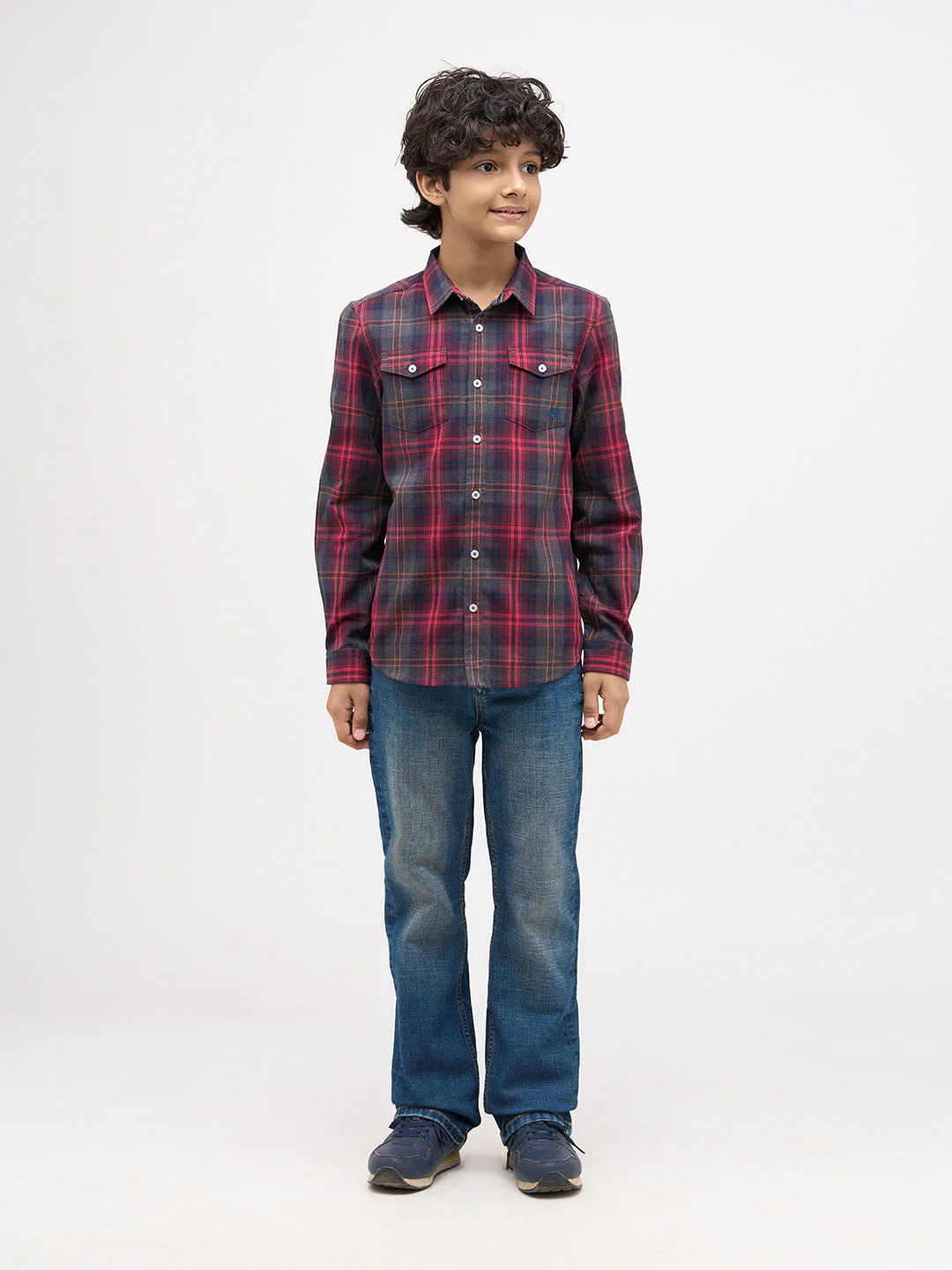 Boys Check Cotton Shirt - Image 5