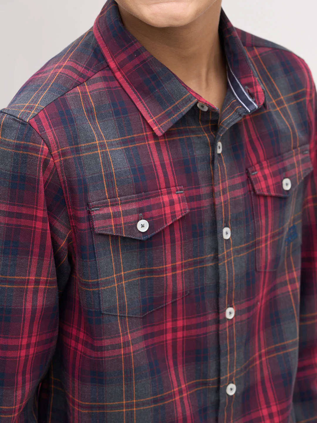 Boys Check Cotton Shirt - Image 6