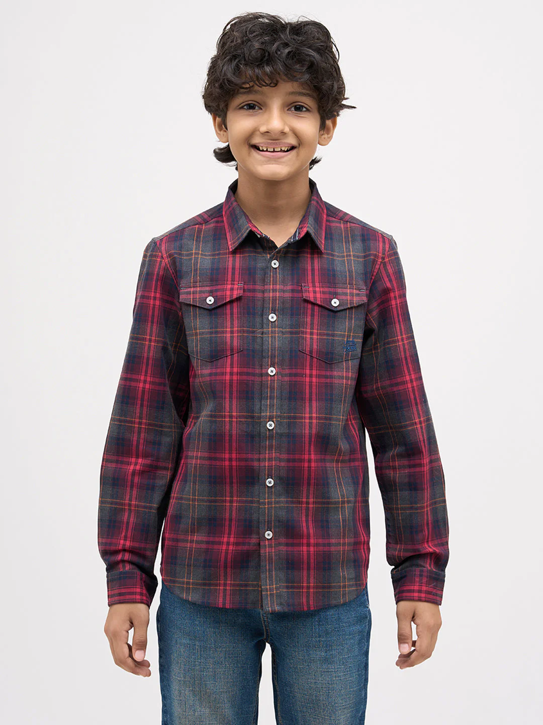 Boys Check Cotton Shirt - Image 8
