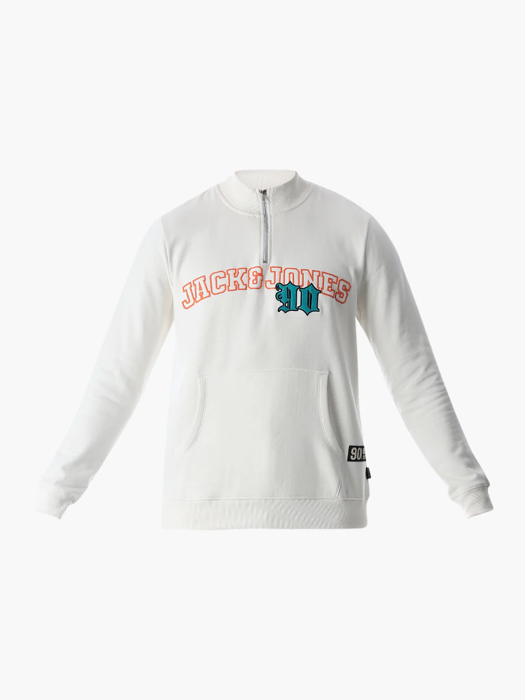 White Embroidered Print Sweatshirt - Image 7