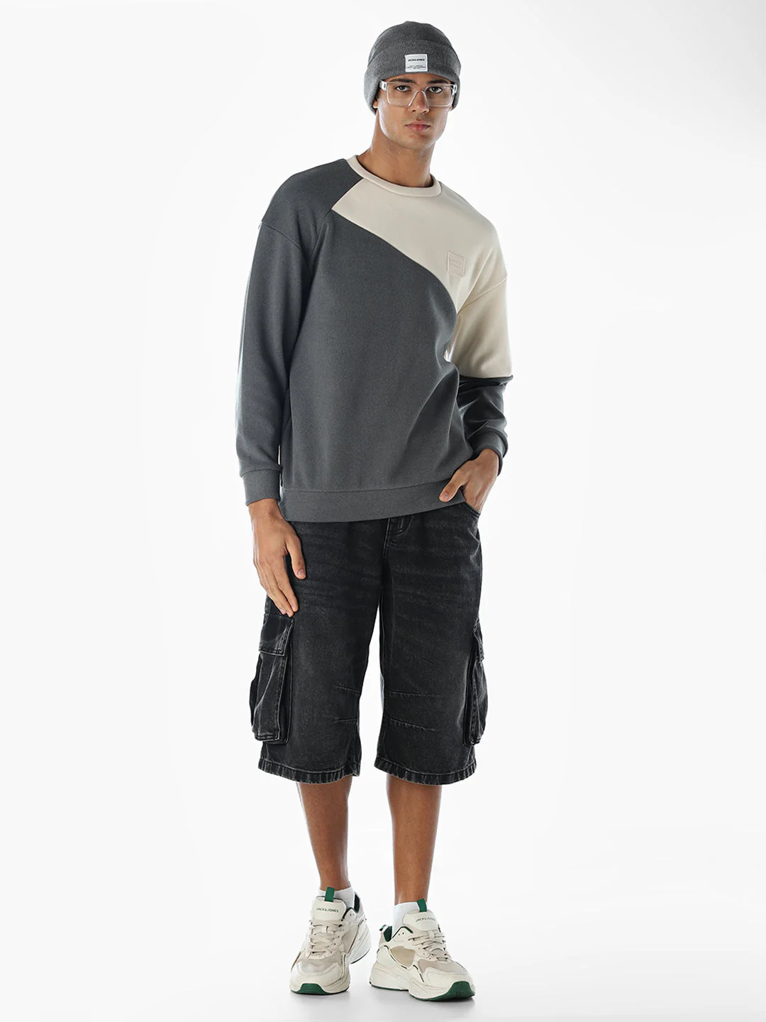 Colourblocked Cut & Sew Sweatshirt - Image 6