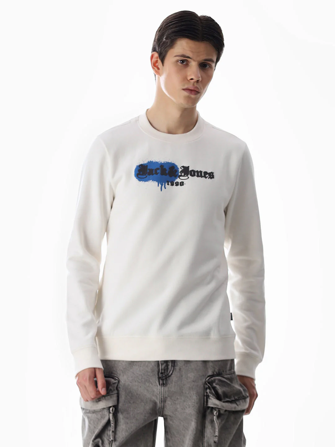 Printed Crew Neck Sweatshirt - Image 3