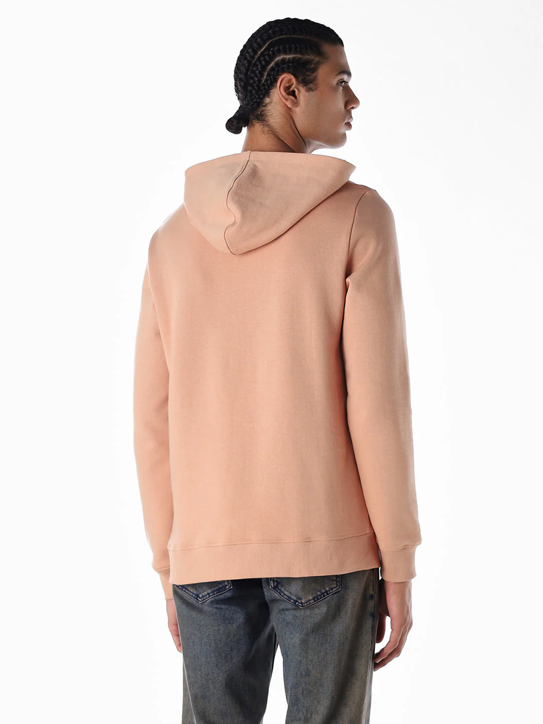 High Neck Logo Print Hoodie - Image 4