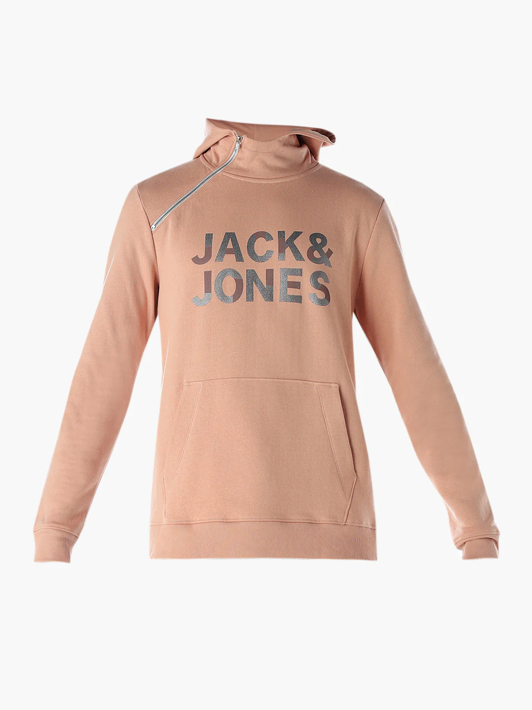 High Neck Logo Print Hoodie - Image 7