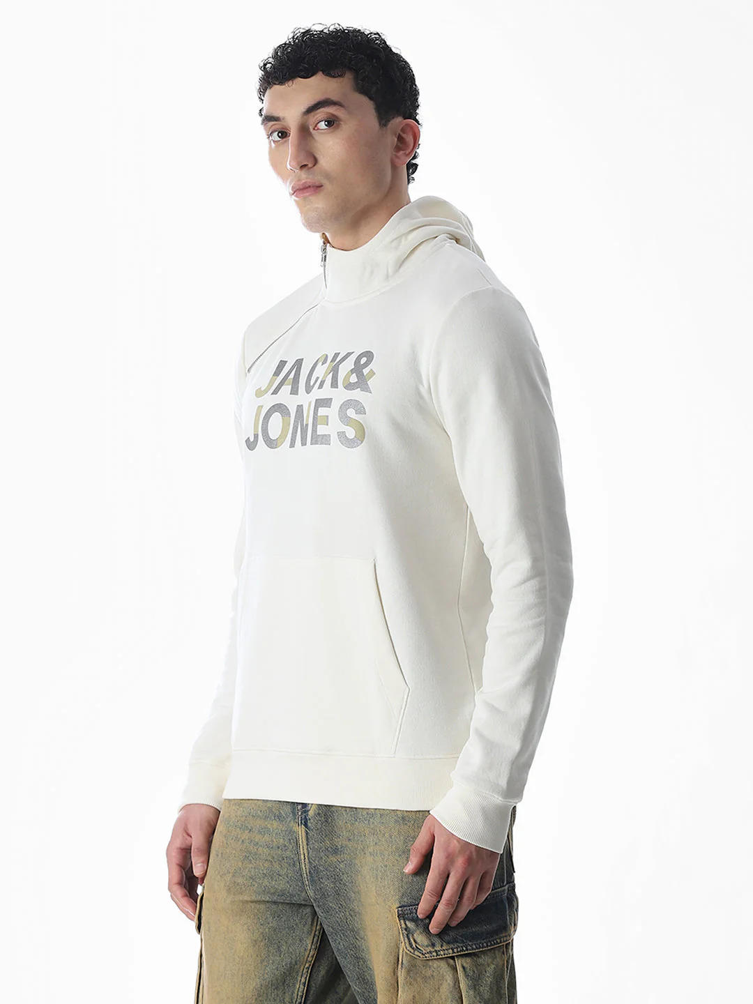Zip Detail Hooded Sweatshirt - Image 3