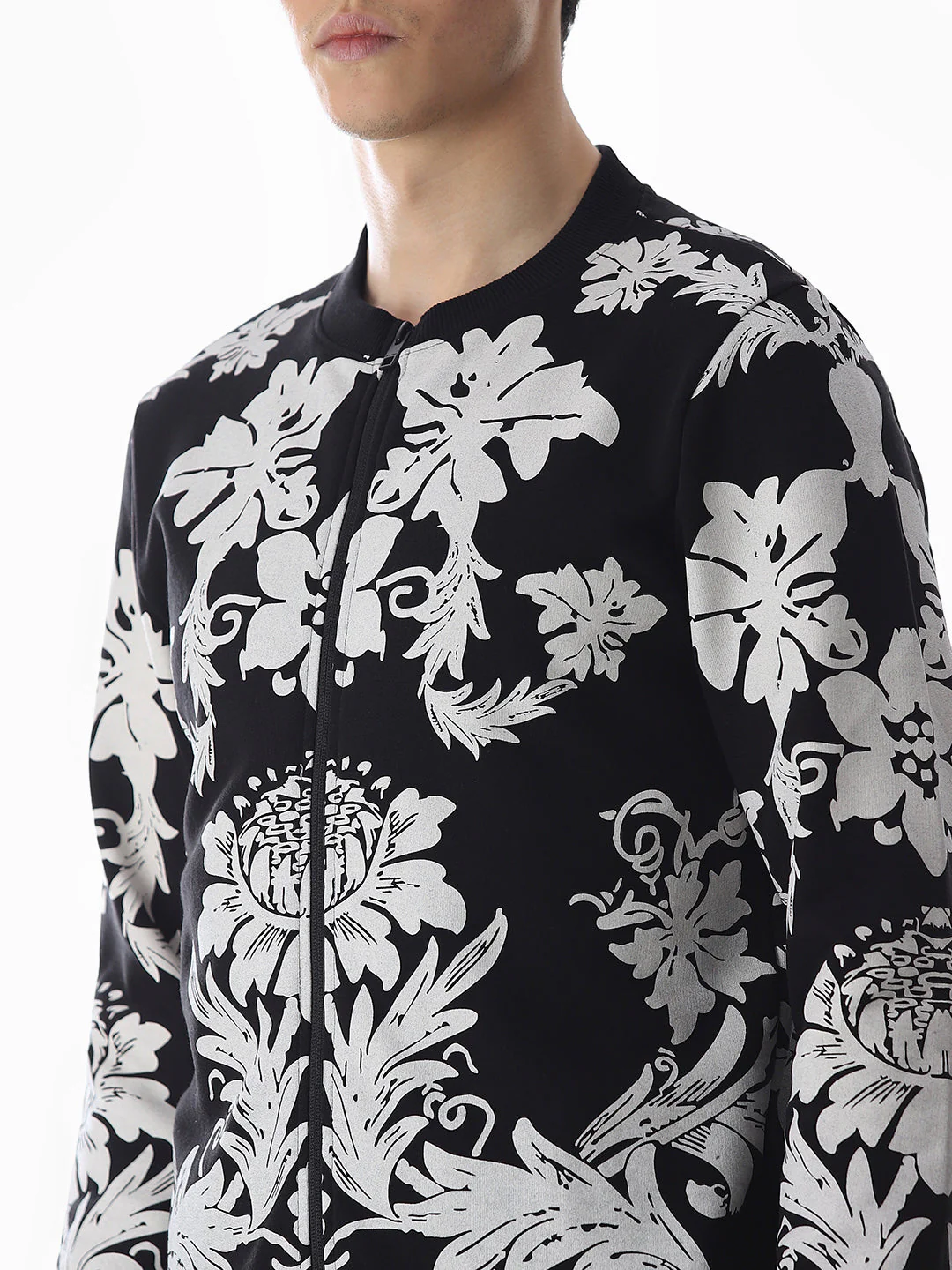 Printed Front Open Sweatshirt - Image 5