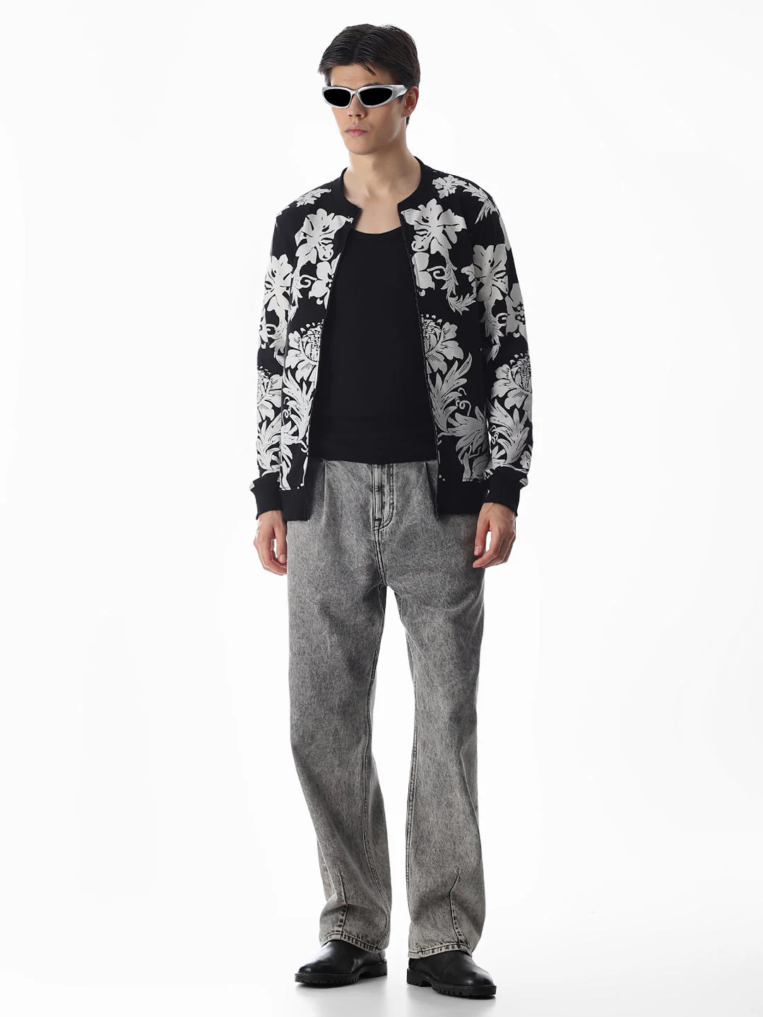 Printed Front Open Sweatshirt - Image 6