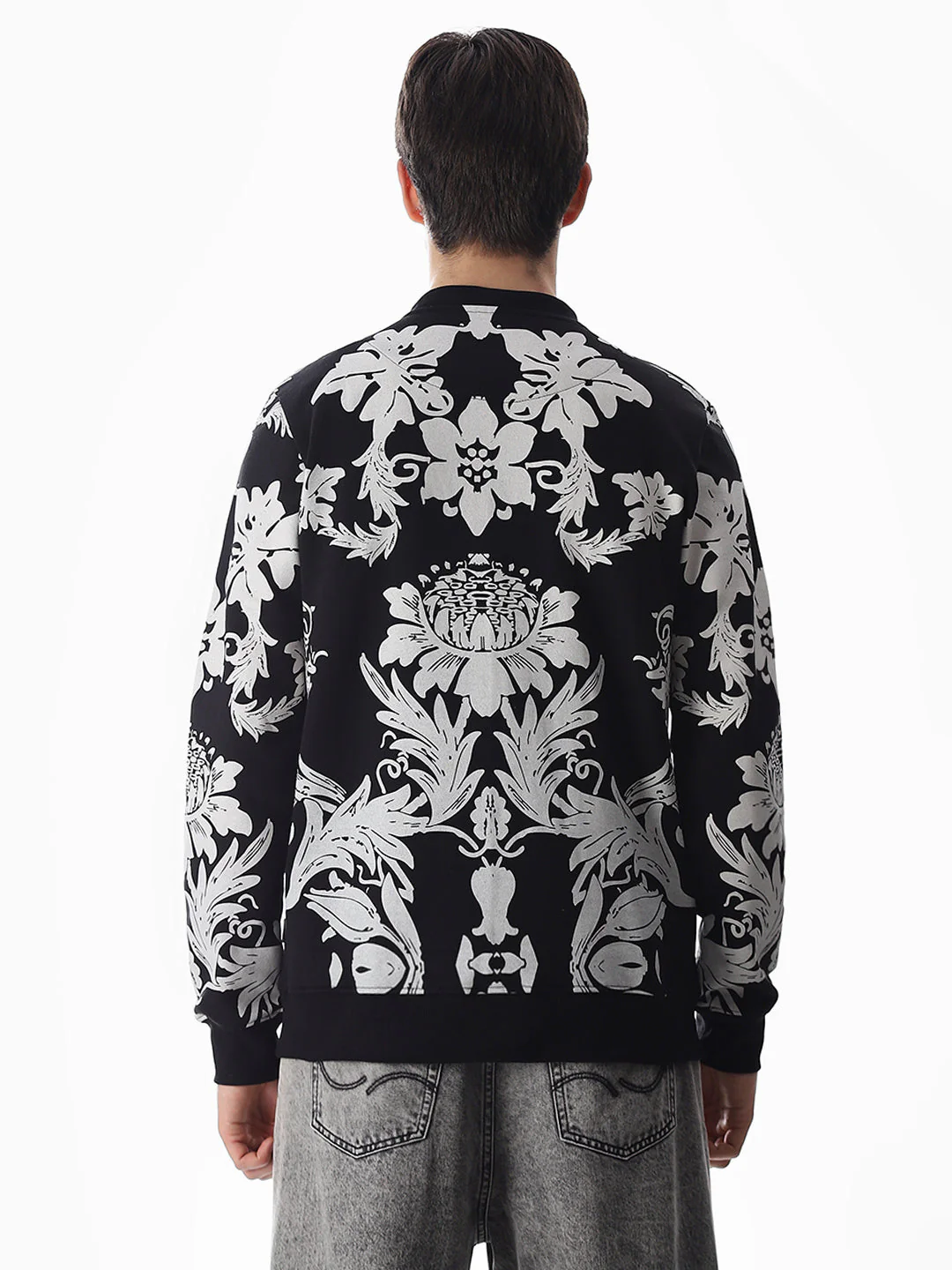 Printed Front Open Sweatshirt - Image 9