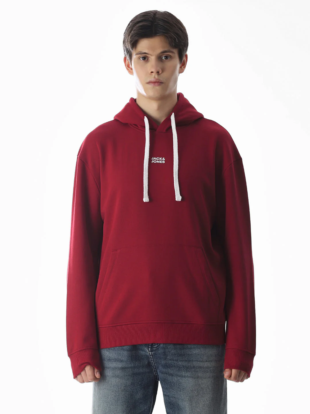 Dark Red Hooded Sweatshirt - Image 8