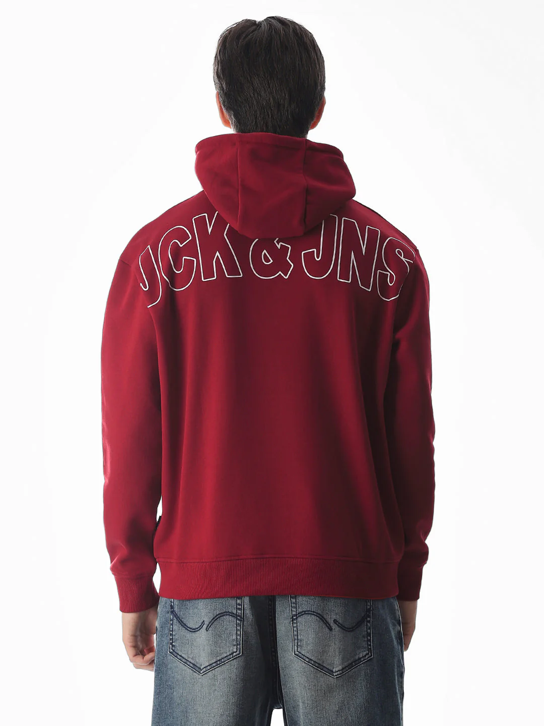Dark Red Hooded Sweatshirt - Image 9