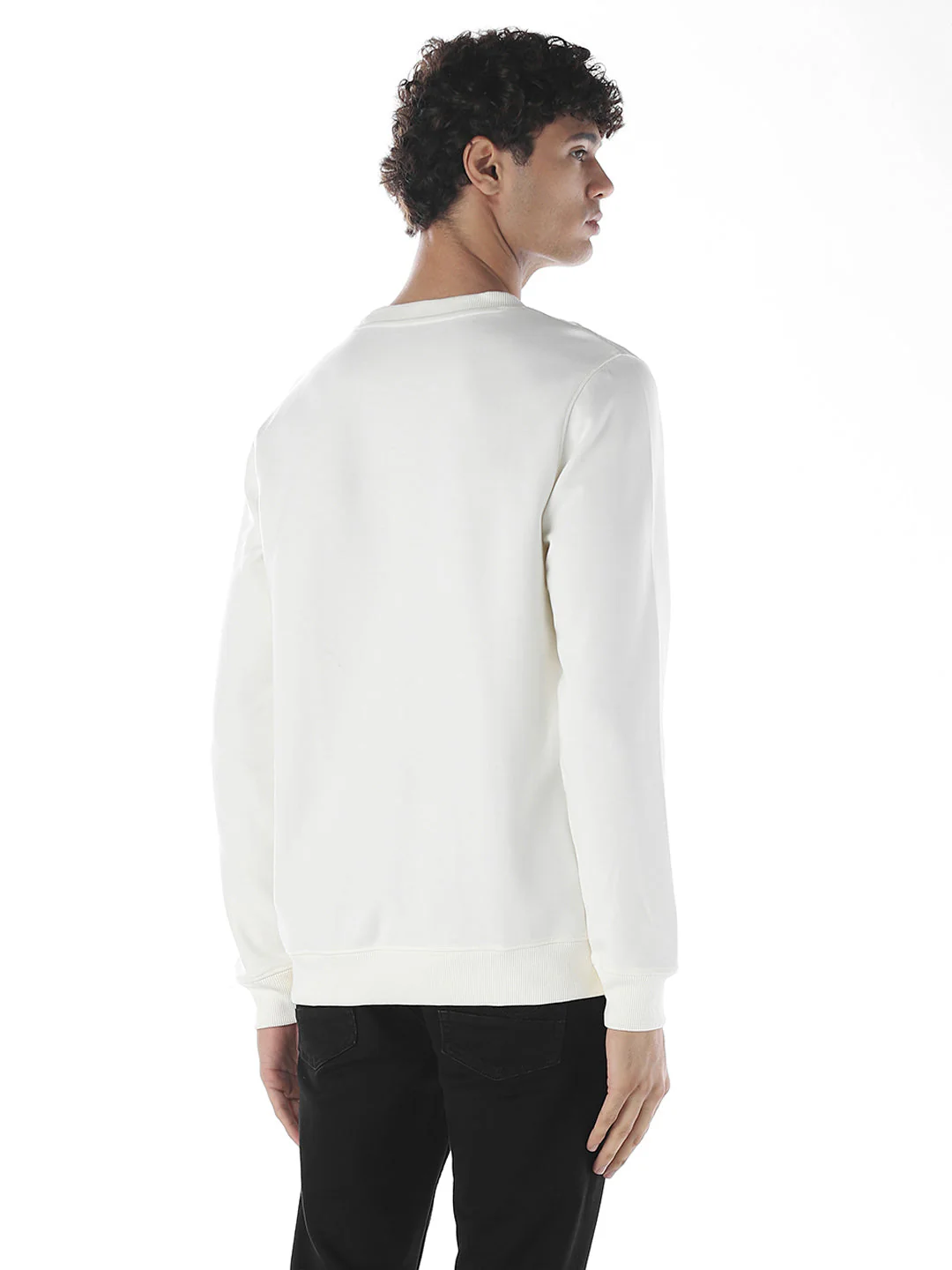 White Printed Sweatshirt - Image 4