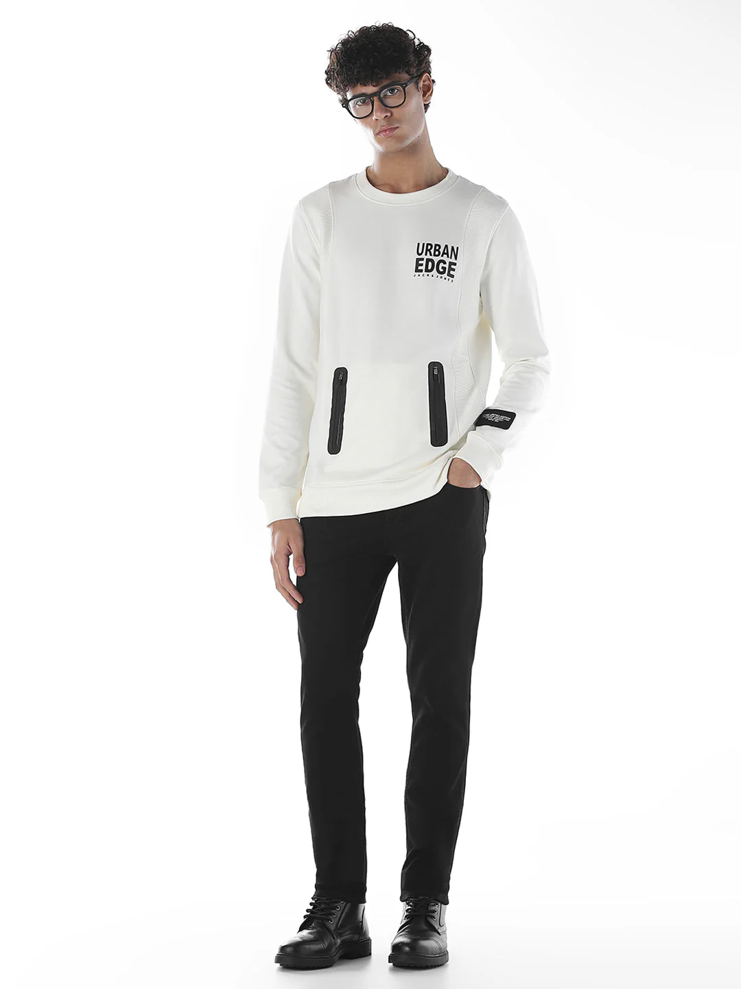 White Printed Sweatshirt - Image 7