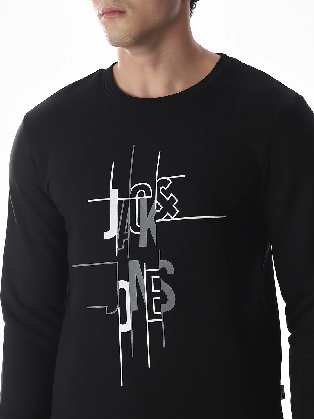 Printed Regular Fit Sweatshirt - Black - Image 5