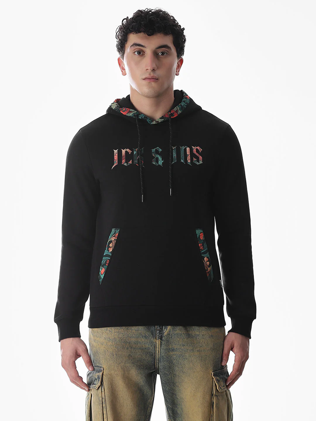 Hooded Applique Patchwork Sweatshirt - Image 8