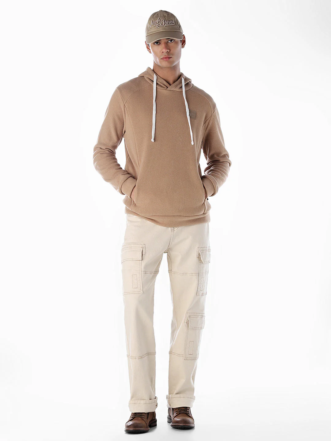 Brown Knit Oversized Hoodie - Image 6