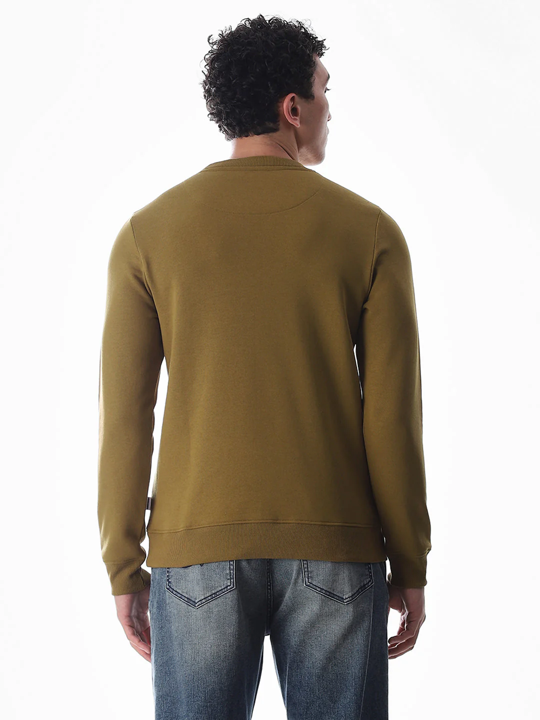Embroidered Print Sweatshirt - Brown - Image 4