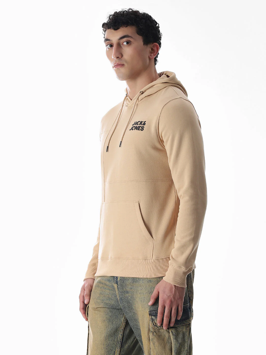 Beige Hooded Sweatshirt - Image 3