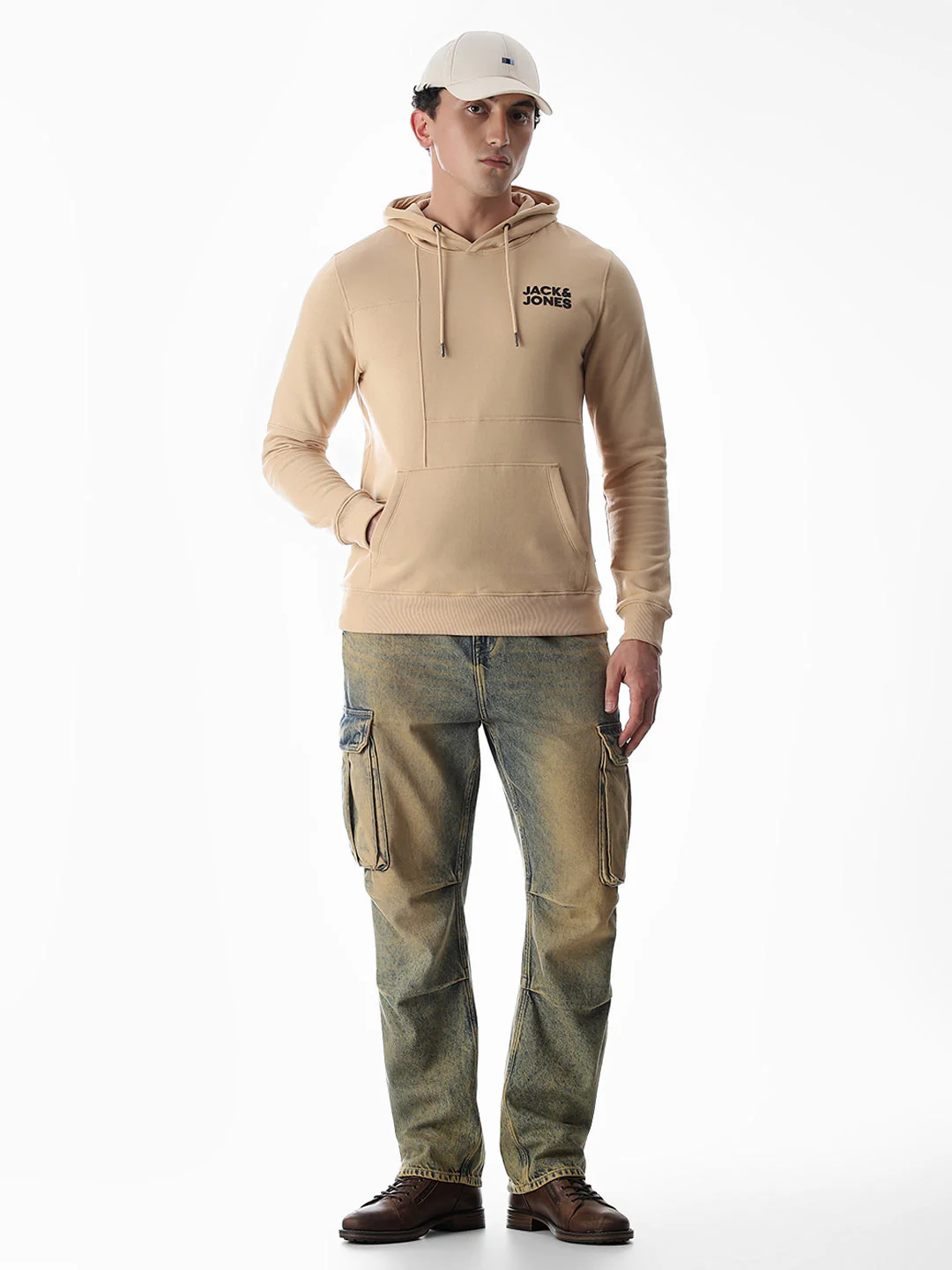 Beige Hooded Sweatshirt - Image 6