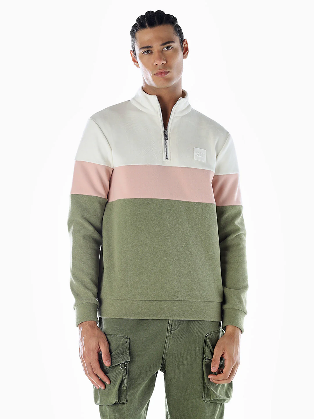 High Neck Colourblocked Sweatshirt - Image 2