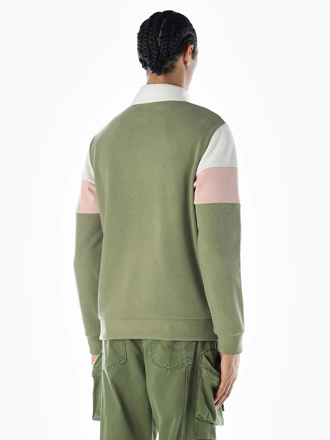 High Neck Colourblocked Sweatshirt - Image 4