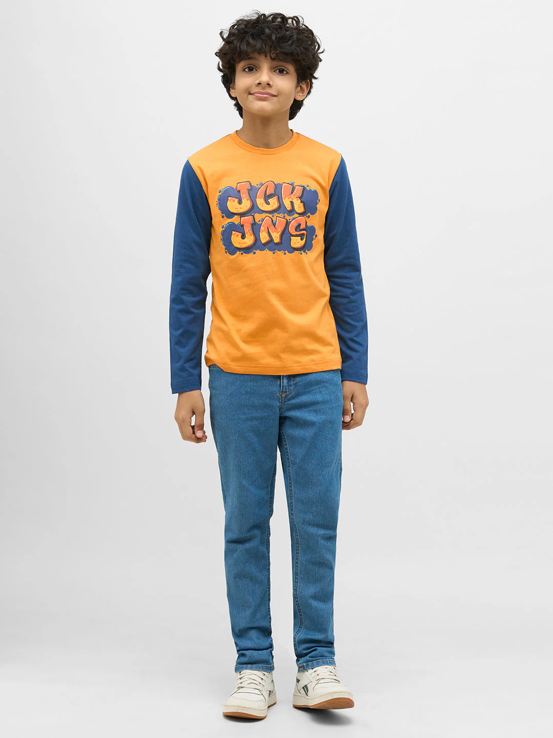 Boys Colourblocked Full Sleeves T-shirt - Image 5