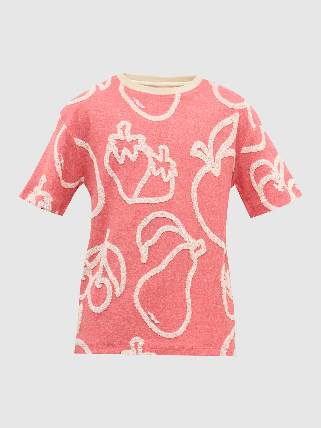 Pink Jacquard Oversized T-Shirt - Image 7