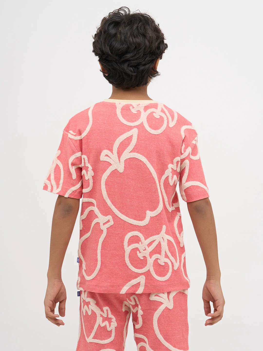 Pink Jacquard Oversized T-Shirt - Image 9
