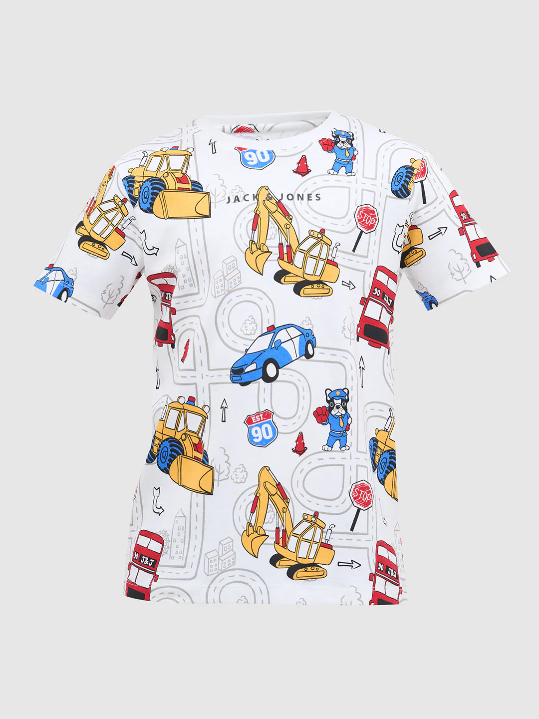 White Graphic Print Cotton T-Shirt - Image 7