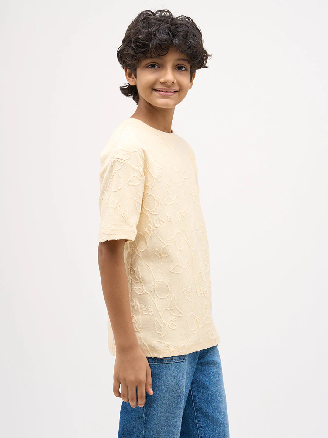 Boys Jacquard Oversized T-shirt - Image 3