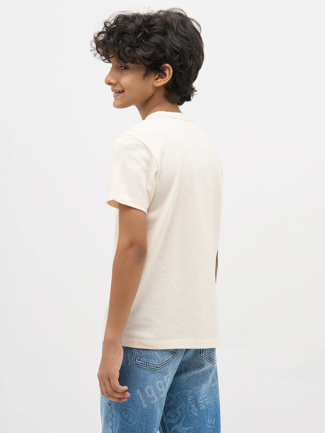 White Embroidered Dog Print T-Shirt - Image 4