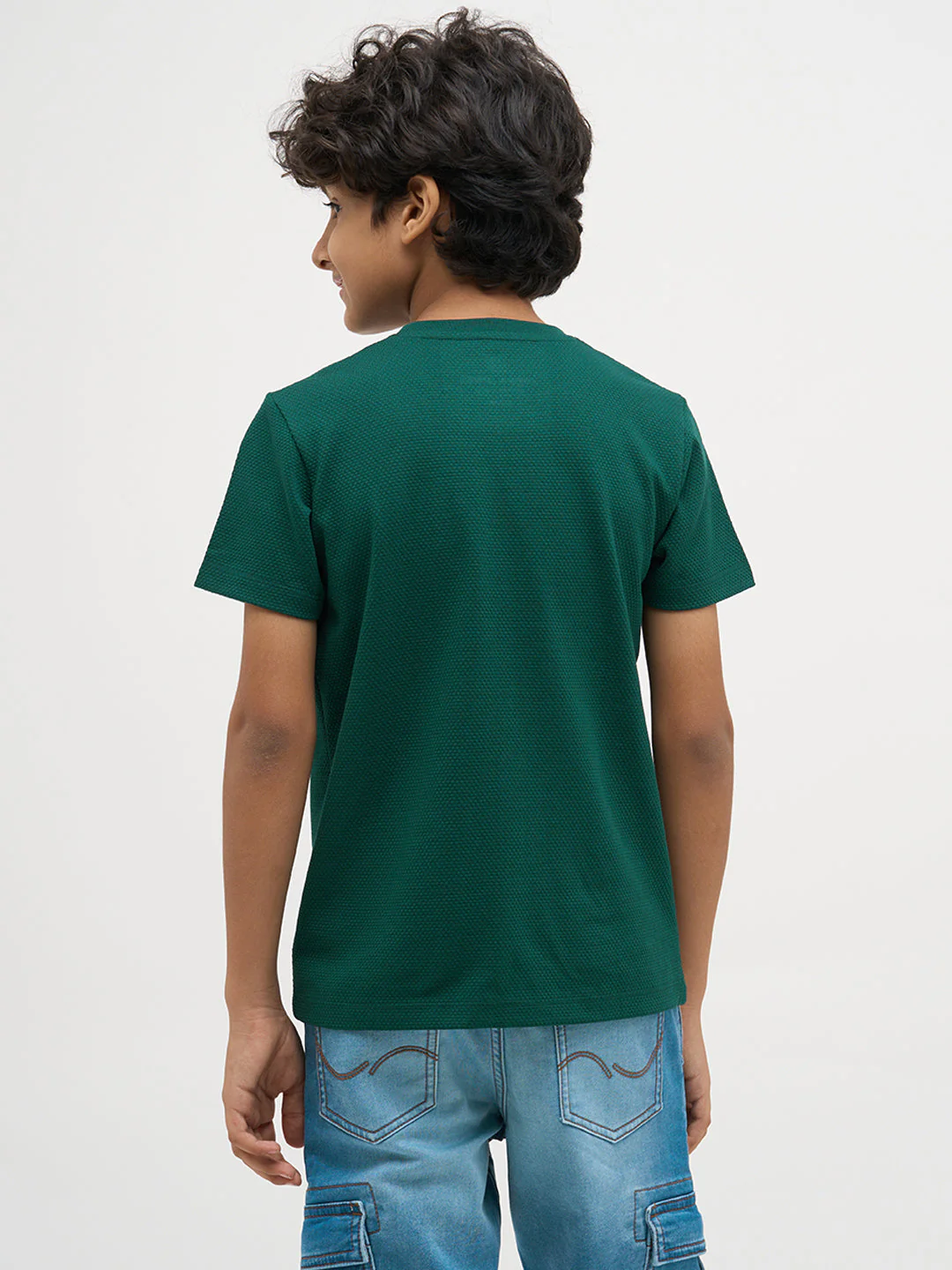 Green Embroidered Dog Print T-Shirt - Image 4