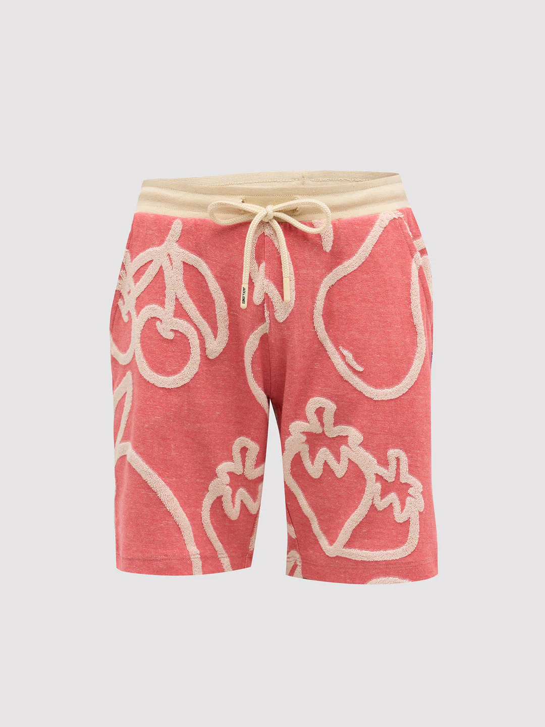 Pink Jacquard Cotton Shorts - Image 7
