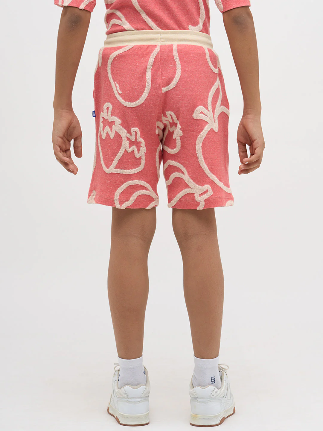 Pink Jacquard Cotton Shorts - Image 9