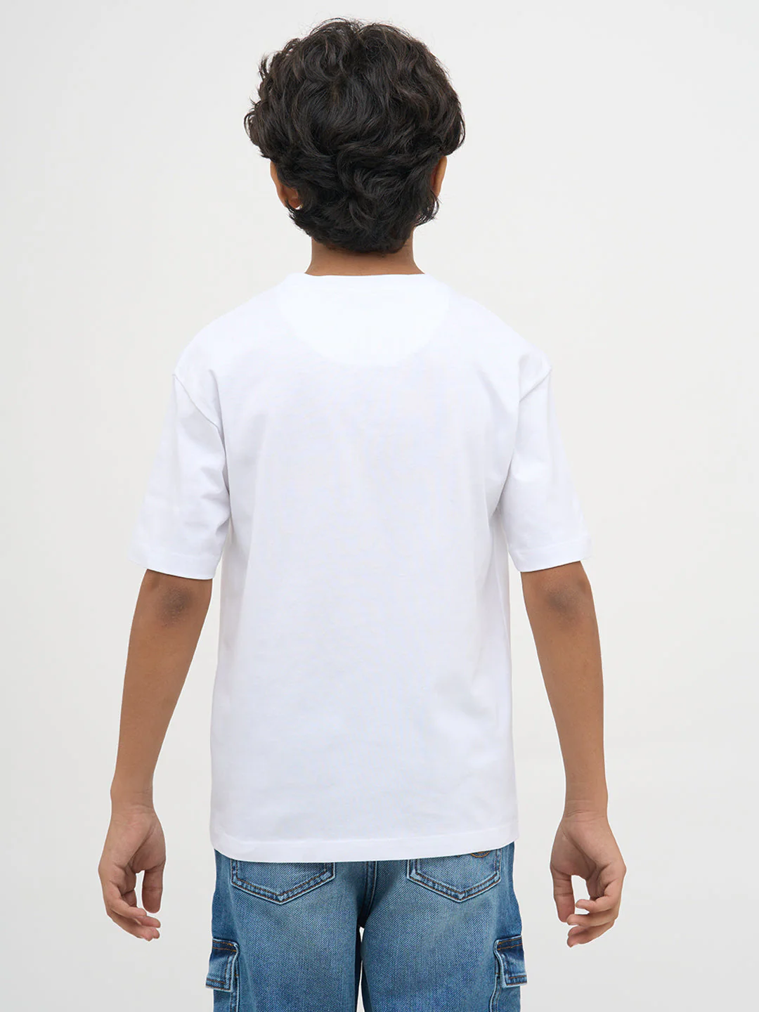 White Typographic Cotton T-Shirt - Image 9